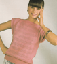 VINTAGE MACHINE KNITTING PATTERN Ladies Pink Vest - Image 1