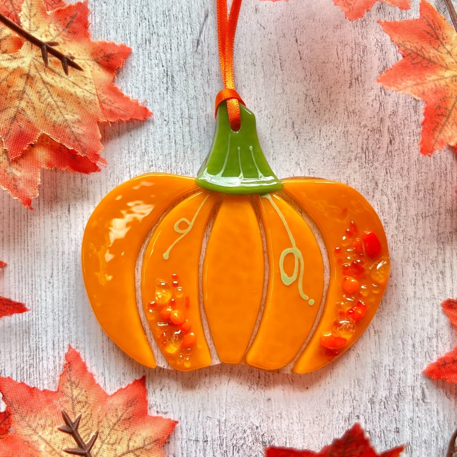 Fused Glass Pumpkin