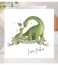 Personalised First Fathers Day Dinosaurs card