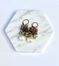 Romantic Pastel Gemstone Pearl Earrings - Image 3