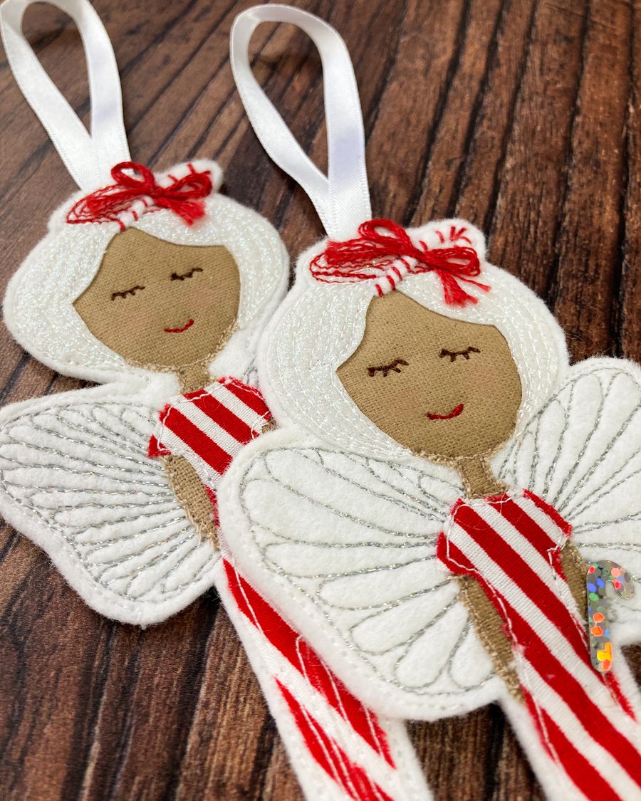 Candy Cane Fairy Hanging Decoration