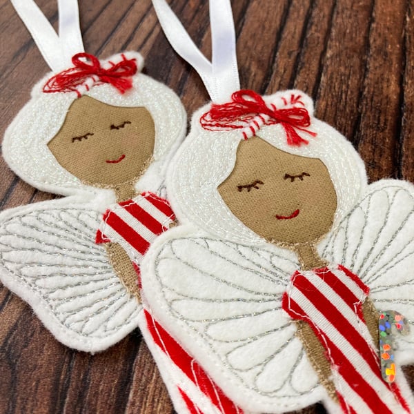 Candy Cane Fairy Hanging Decoration