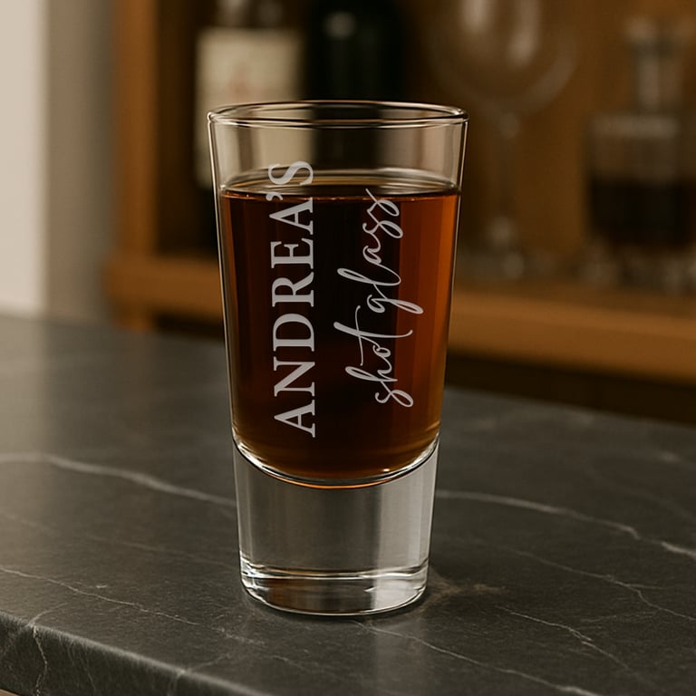 Custom Engraved Shot Glass - Name Shot Glass - Classic Twist - Personalised Gift