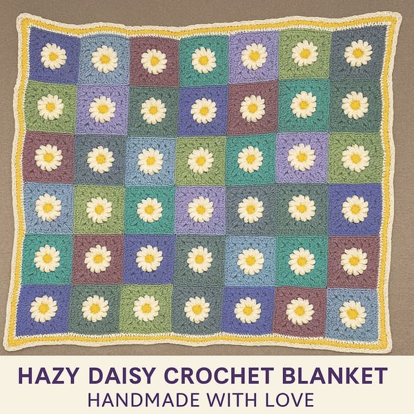 Hazy Daisy Crochet Blanket