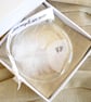 Baby Memorial Round Feather Bauble, Baby Feet Round Glass Christmas Ornament, Re - Image 8