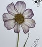 Handmade Real Pressed Flower and Hand Drawn Bee Greeting Card, - Image 3