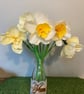 Paper Daffodils in a rustic milkbottle - Image 1