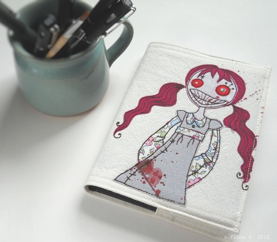 embroidered zombie sketchbook