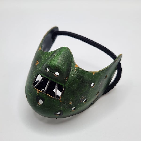 Hannibal Lecter Mask Rear View Mirror Charm 3D Printed Hand-Painted Car Interior