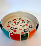 HANDMADE MULTI-COLOURED CERAMIC STONEWARE DISH - Image 3