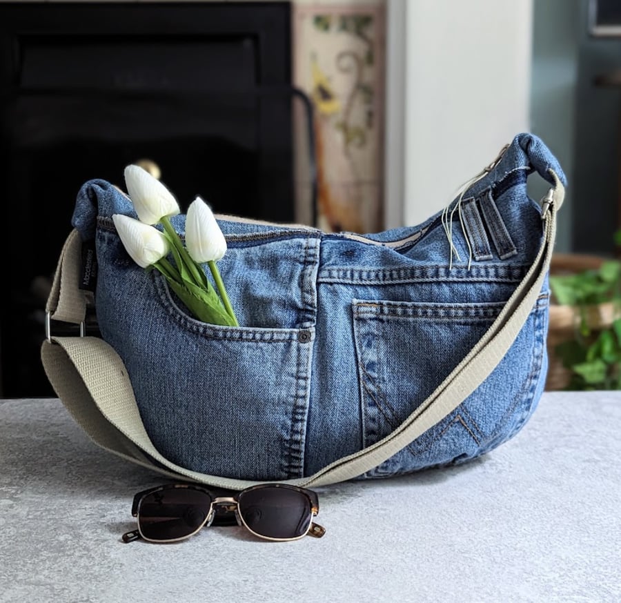 Jeans sling bag design online