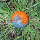 Orange and Blue Planet Brooch