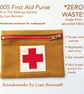 Pocket-size First Aid Purse with Appliquéd Red Cross. Upcycled fabrics. - Image 4