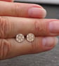 Studs - Handmade sterling silver ampersand stud earrings, unisex earring studs - Image 3