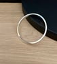 "Sustain" - Heavy Sterling Silver Bangle 48g - Made to any size - 6.4mm x 3.2mm  - Image 4