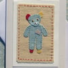 Little Bear hand-stitched miniature on card, for lovers of bears everywhere!