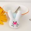 Rabbit keyring-Kawaii felt white bunny keyring-Gift for a rabbit lover