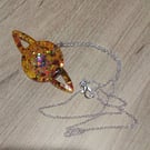 Beautiful handmade planet necklace with silver chain.  Pretty one off gift 