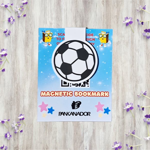 Football Magnetic Bookmark, Laminated Sports Book Marker for Kids & Young Reader