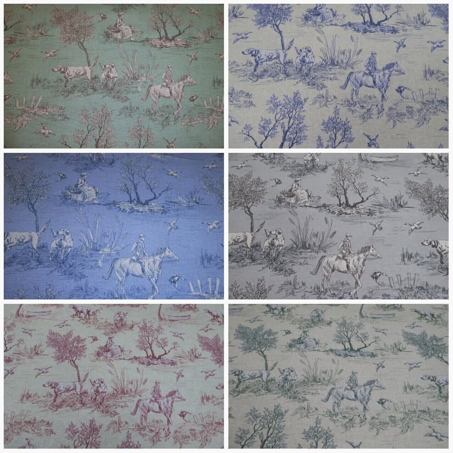 Toile Country Tablecloths  . Navy   100cm to 400cm 