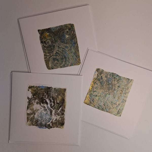 3 Cards 15x15cm Blank 'The Abstract Set'