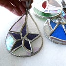 Teardrop Decoration Star Stained Glass Suncatcher Christmas