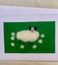 Sheep felted greetings card. - Image 2