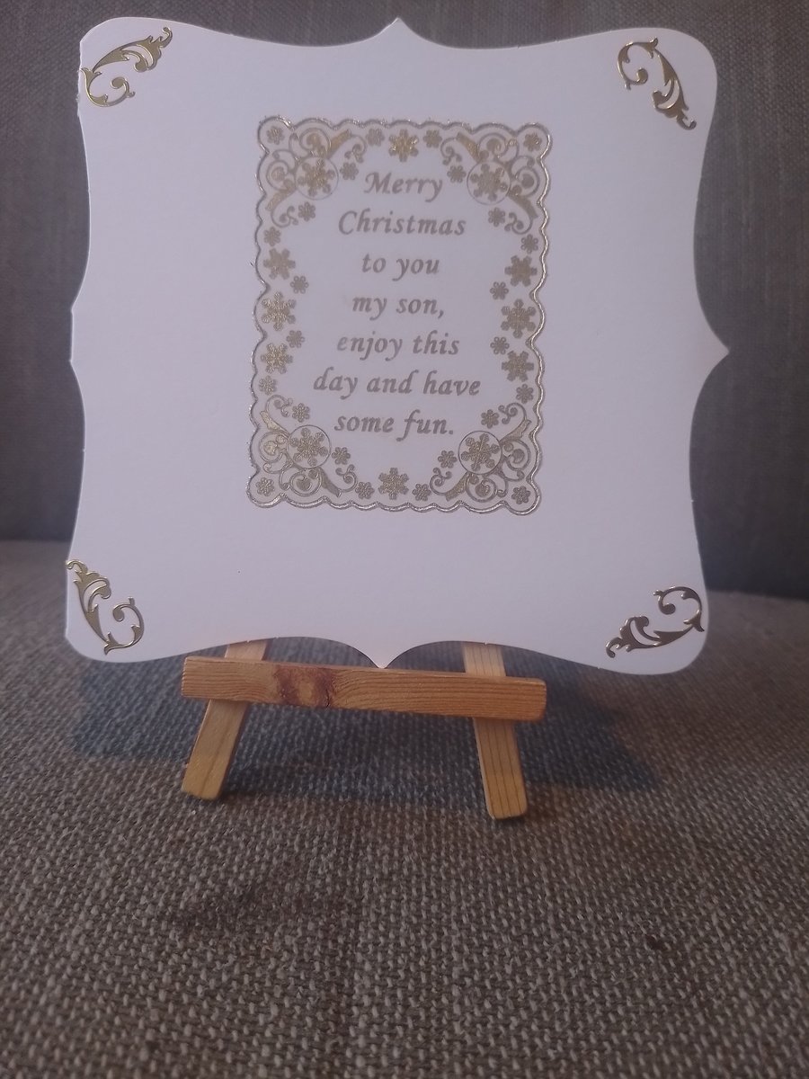 Son Verse Christmas card handmade
