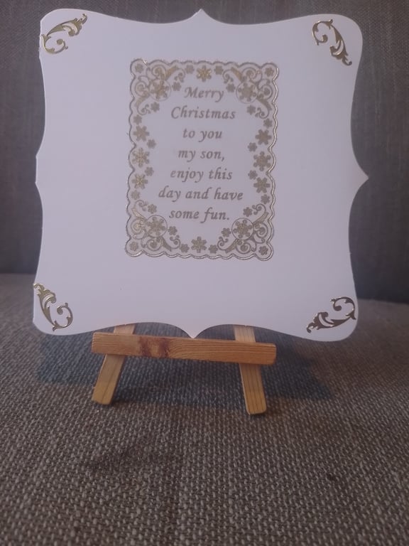 Son Verse Christmas card handmade