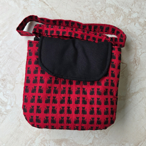 Perfectly Imperfect red cat bag