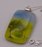 Windy Day, Fused Glass Pendant with Sterling Silver Findings - Image 6