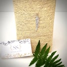 Forest Fern - Precious metal clay and Sterling Silver pendant necklace