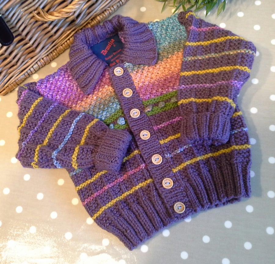 Cosy Warm Girl's Multicoloured Cardigan 2 years size 