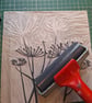 An original linoprint of cow parsley in a winters scene 'Winter's Morning'' - Image 3