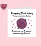 Funny crocheting birthday card with a ball of wool for friend, sister - Image 5