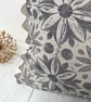 Hand Printed Organic Cotton Bolster Cushion - RUNA - Lavender - Image 2