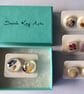 Beach treasure studs from The Shetland Islands.