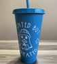 Haunted Ghost Reusable Cup with Straw, Spooky Cold Cup, Gothic Ghost Tumbler - Image 2