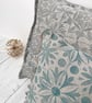 Hand Printed Linen Lampshade in Duck Egg Blue - Image 9