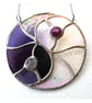 Yin Yang Suncatcher Stained Glass Handmade Purple 025 - Image 5