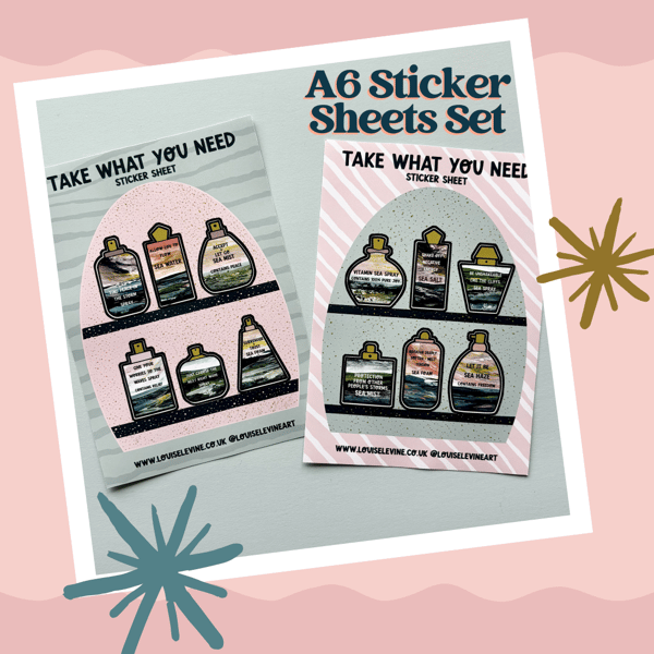 Sea Magic A6 Sticker Sheets Set