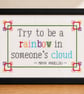 Framed picture in cross stitch  - Image 1