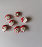 10 Santa Face Shape Shank Buttons, 20mm x 18mm Buttons