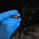 Resin ring crackling lava gloss finish 