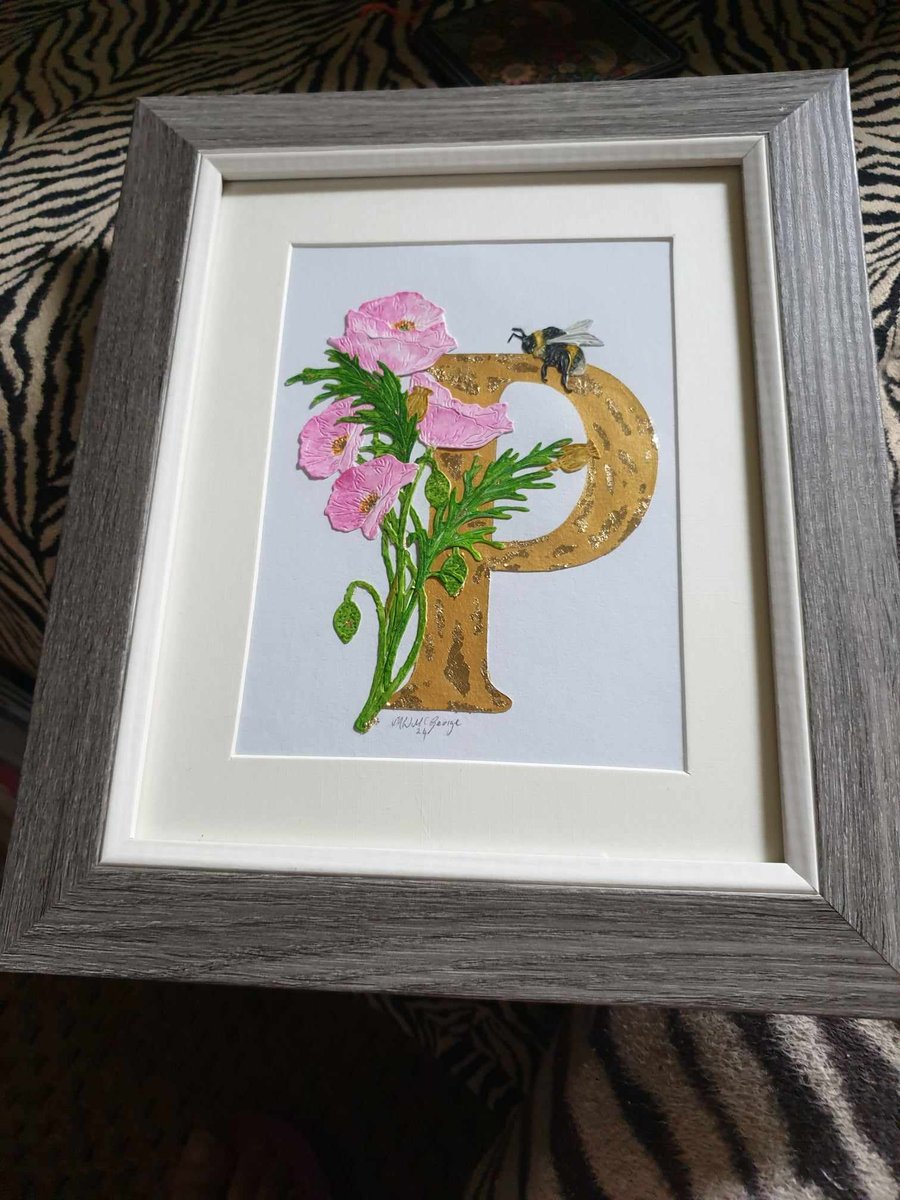 Original Mixed Media And Collage Picture Framed Free P&P