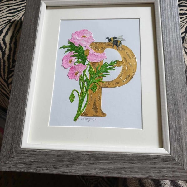 Original Mixed Media And Collage Picture Framed Free P&P