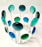 Red Fused Glass Candle Cage - Image 7