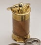 Handcrafted Reclaimed Oak & Eley 12Bore Cartridge Keyring Recycled Brass Detail - Image 10