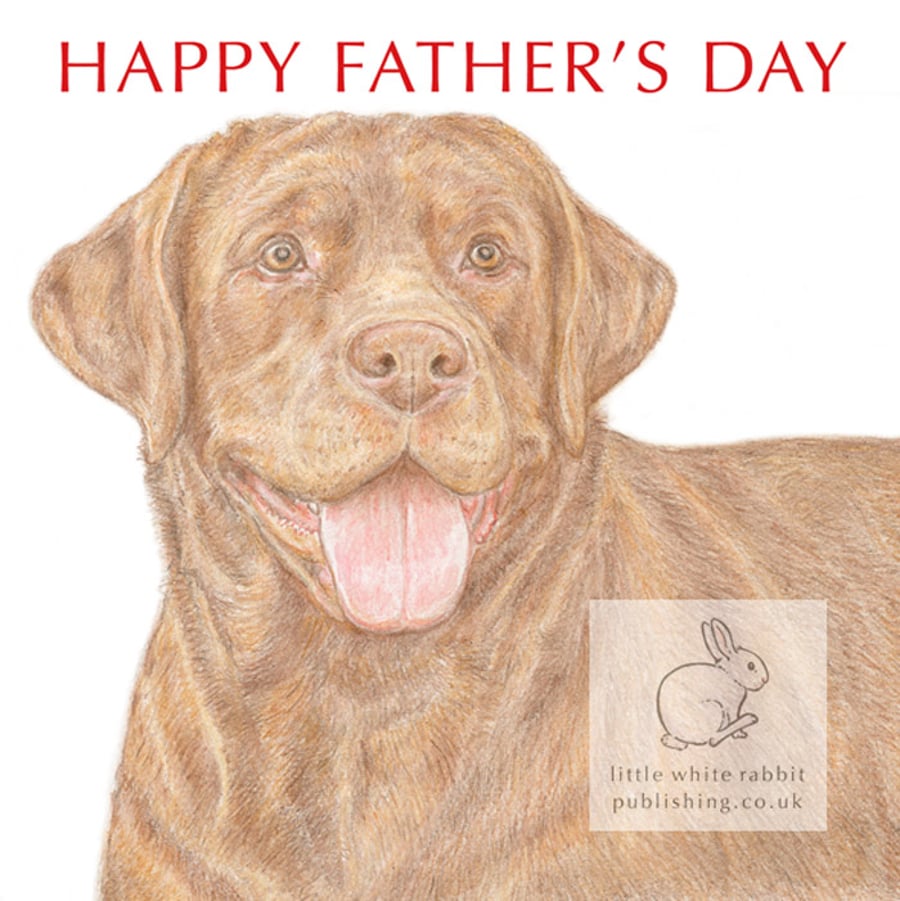 Bruno the Chocolate Labrador - Father's Day Card