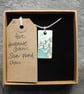Handmade Ceramic Hare pendant in turquoise blue - Image 5